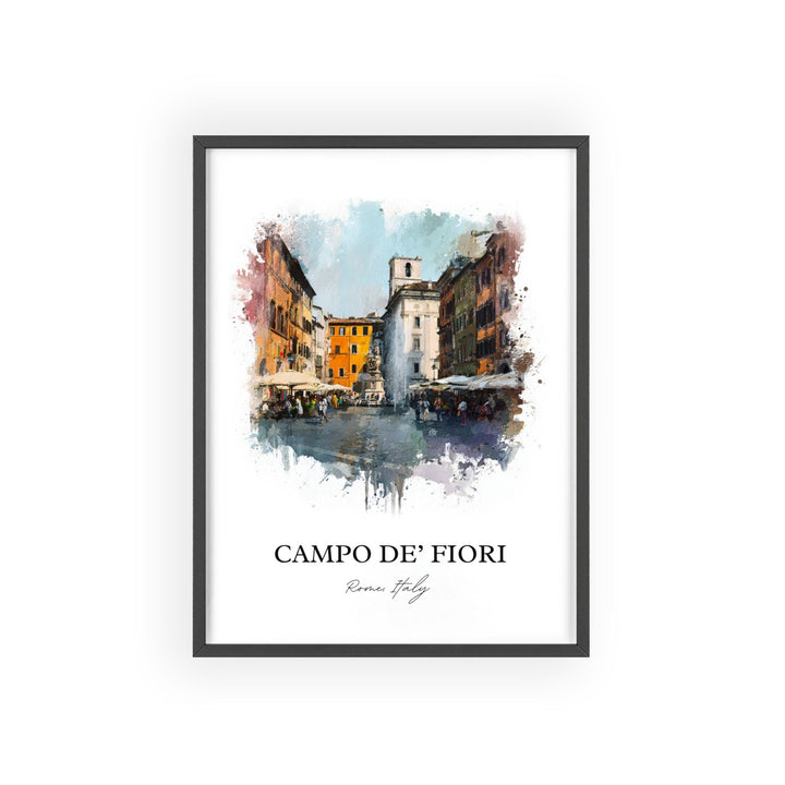 Campo de' Fiori, Italy – Watercolor Art Print