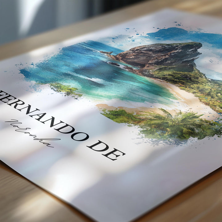 Fernando de Noronha, Brazil – Watercolor Art Print