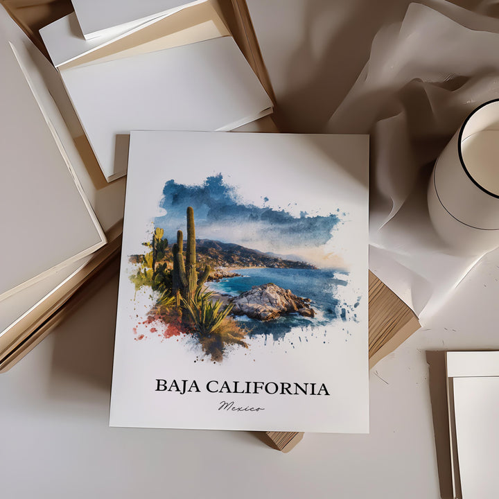 Baja California, Mexico – Watercolor Art Print