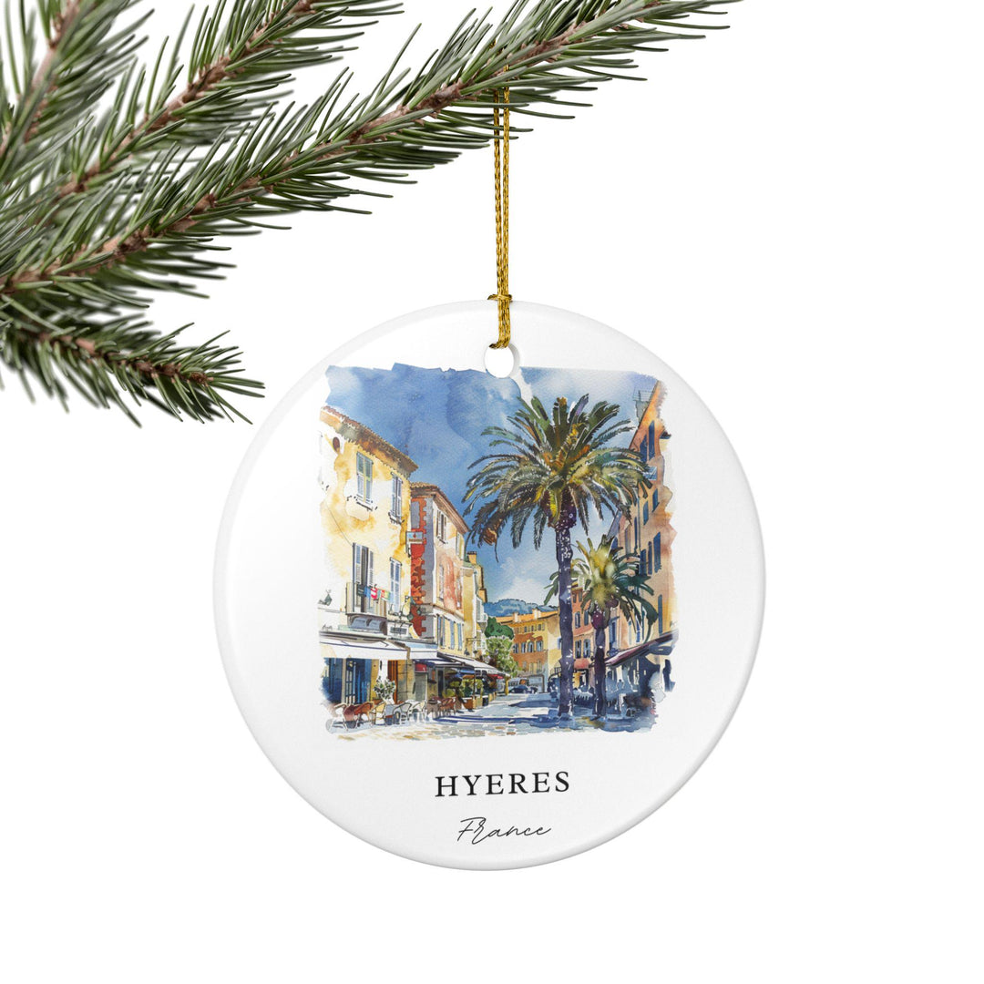 Hyeres France Ornament: Unique Hyeres France Souvenir, France Xmas Decor, and Authentic Hyeres France Gift