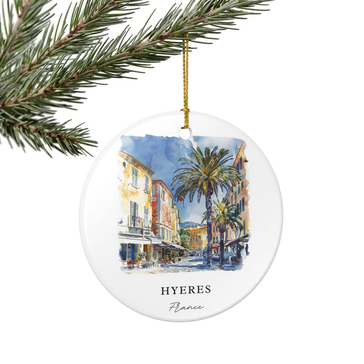 Hyeres France Ornament: Unique Hyeres France Souvenir, France Xmas Decor, and Authentic Hyeres France Gift