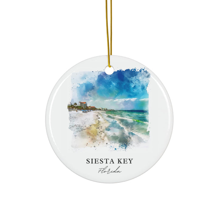 Siesta Key FL Ornament: Unique Siesta Key Souvenir, Siesta Key Xmas Decor, and Authentic Siesta Key Florida Christmas Gift