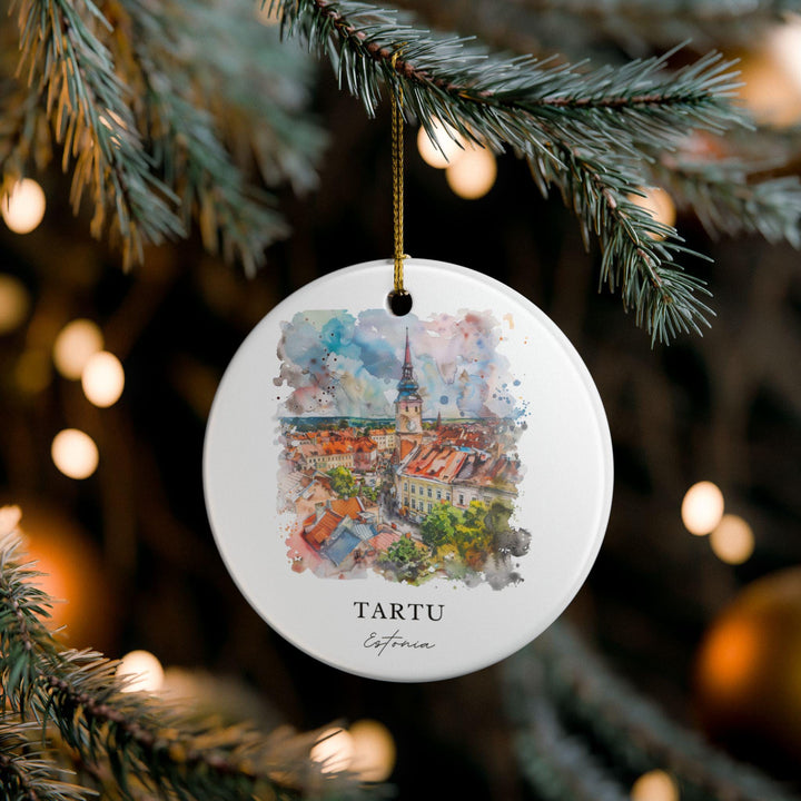 Tartu Estonia Ornament: Unique Tartu Souvenir, Tartu Estonia Xmas Decor, and Authentic Estonia Gift