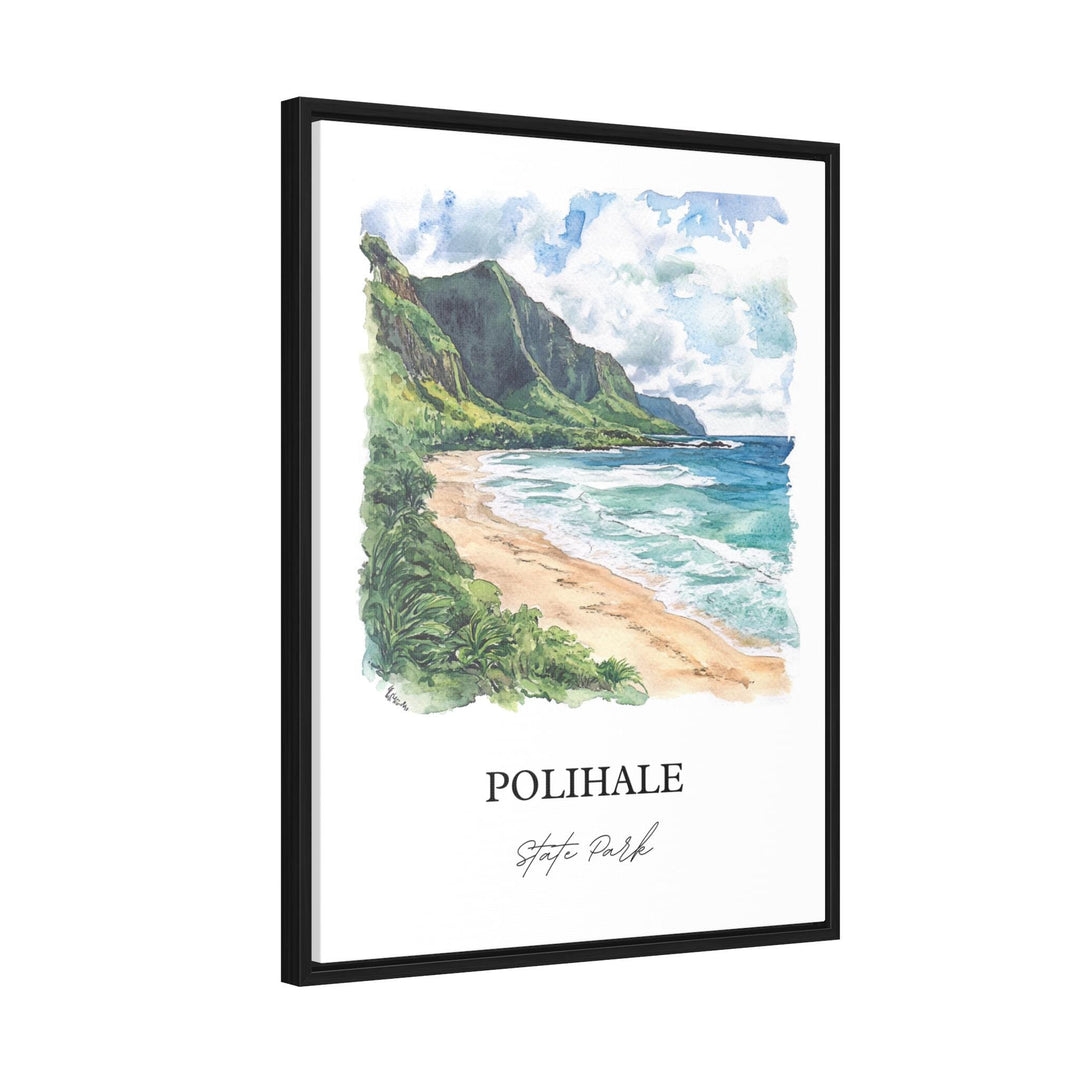 Polihale State Park Wall Art, Kauai Print, Kauai Watercolor Art, Polihale Hawaii Gift, Travel Print, Travel Poster, Housewarming Gift