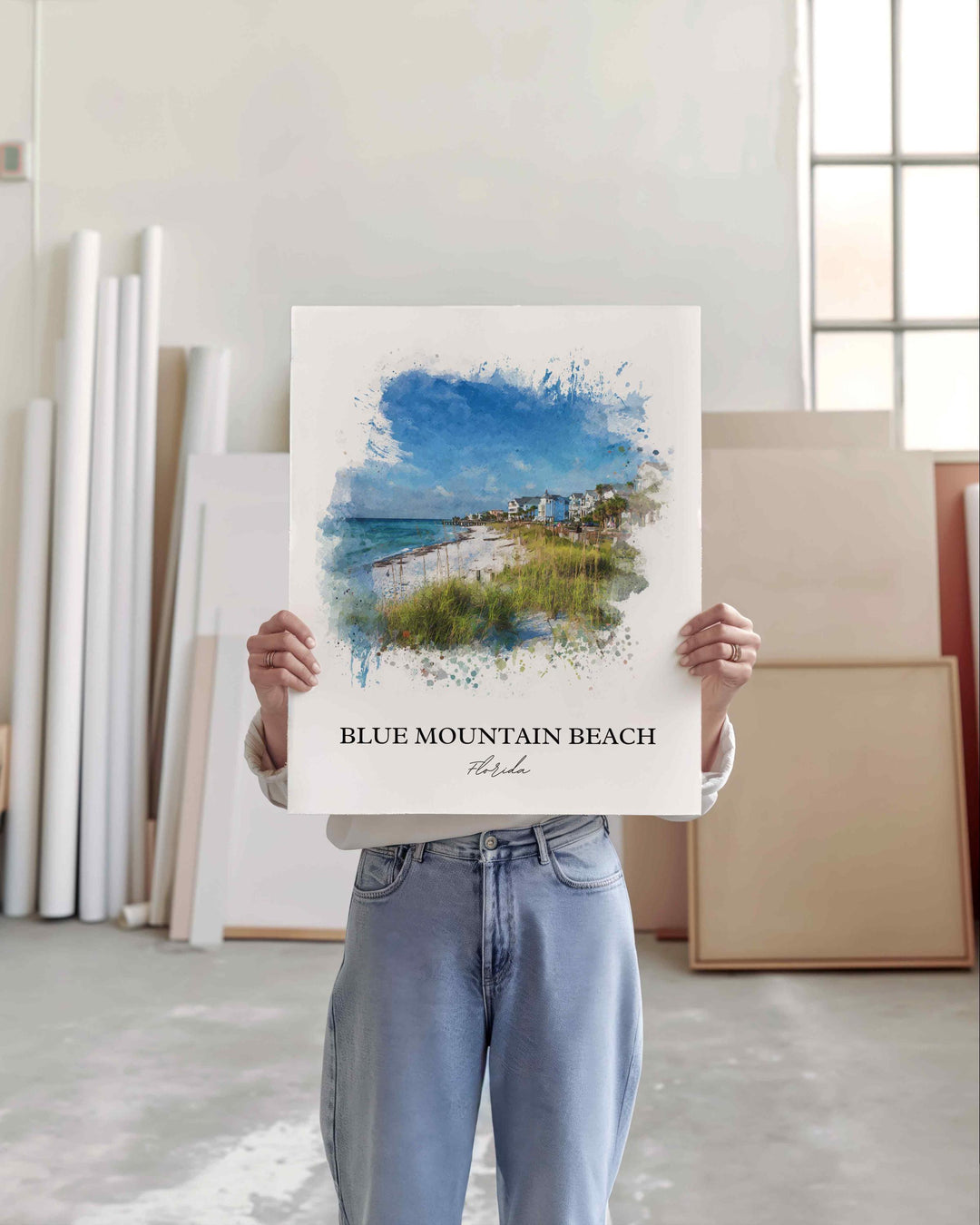 Blue Mountain Beach, Florida – Watercolor Art Print