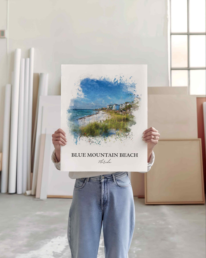 Blue Mountain Beach, Florida – Watercolor Art Print
