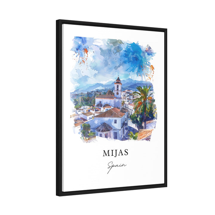 Mijas Spain Wall Art, Mijas Print, Málaga Watercolor Art, Andalusia Spain Art Gift,