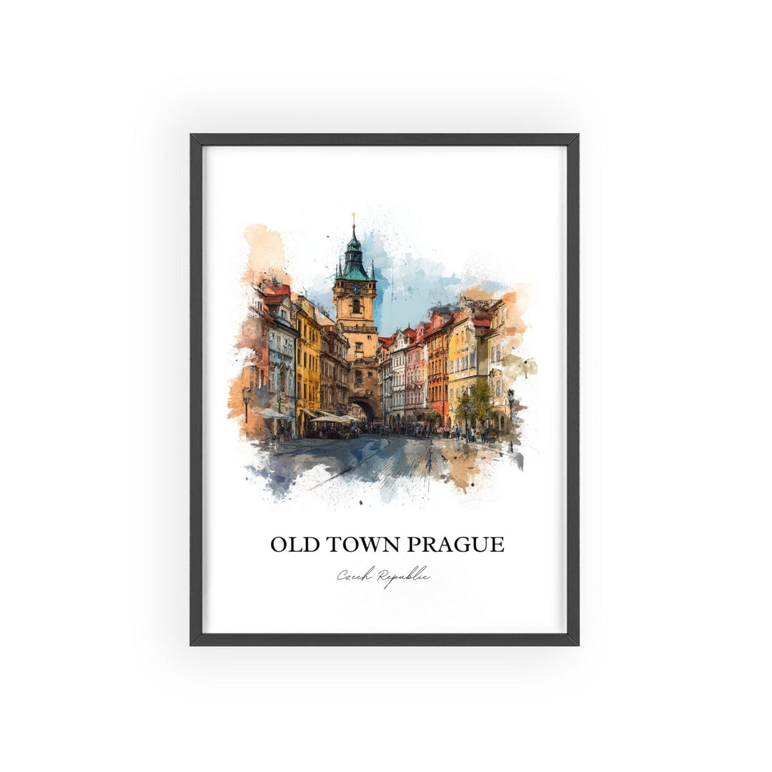 Prague, Czech Republic – Watercolor Art Print