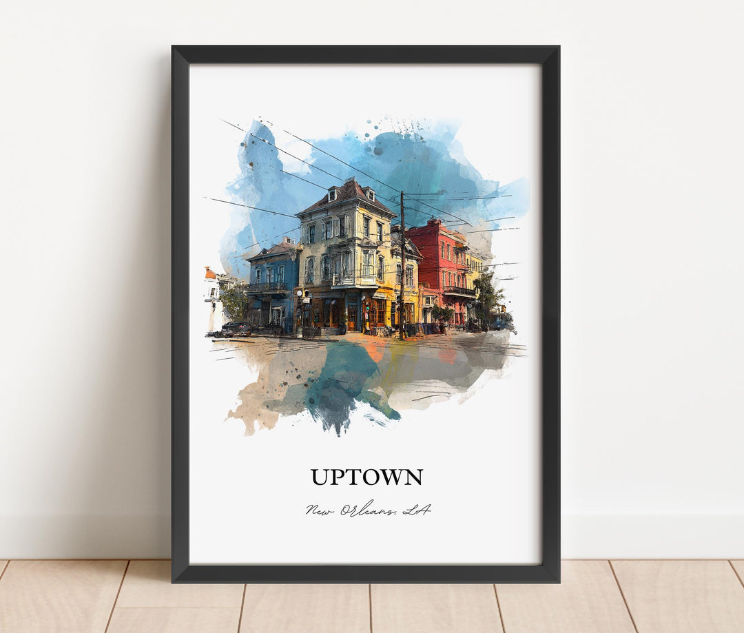 Uptown New Orleans, Louisiana – Watercolor Art Print