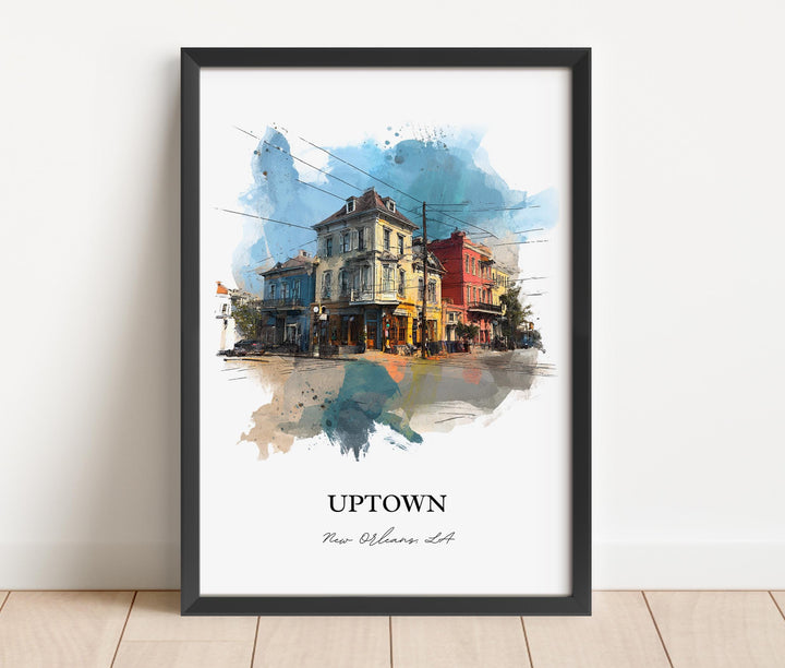 Uptown New Orleans, Louisiana – Watercolor Art Print
