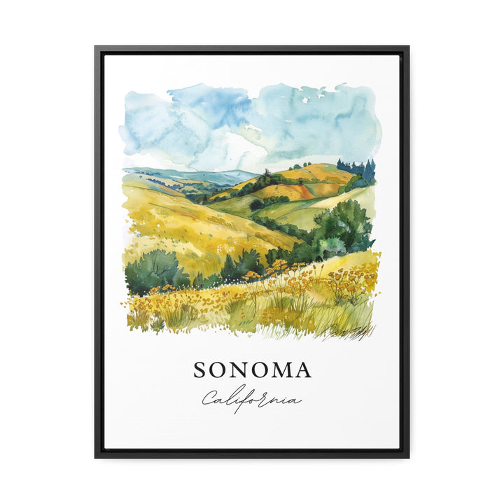 Sonoma Wall Art, Sonoma California Print, Sonoma Valley Watercolor, Sonoma Gift,