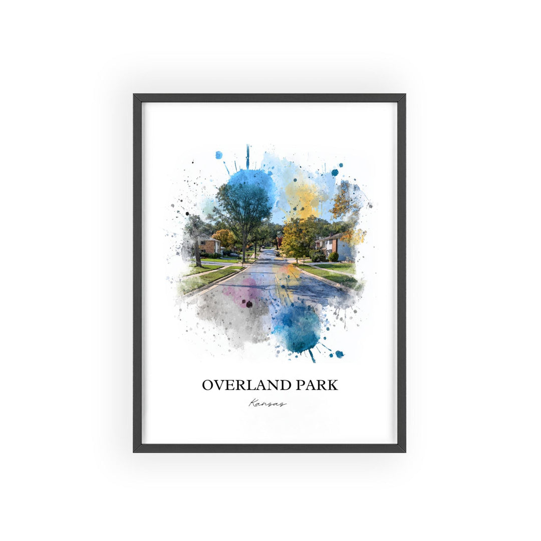 Overland Park, Kansas – Watercolor Art Print
