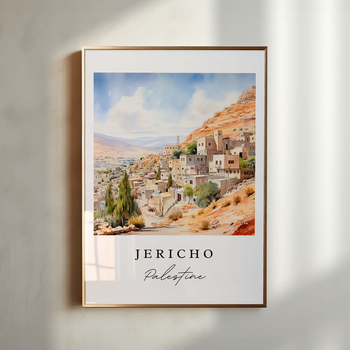 Jericho Palestine wall art - Palestine, Jericho poster print, Wedding gift, Birthday present, Custom Text, Perfect Gift