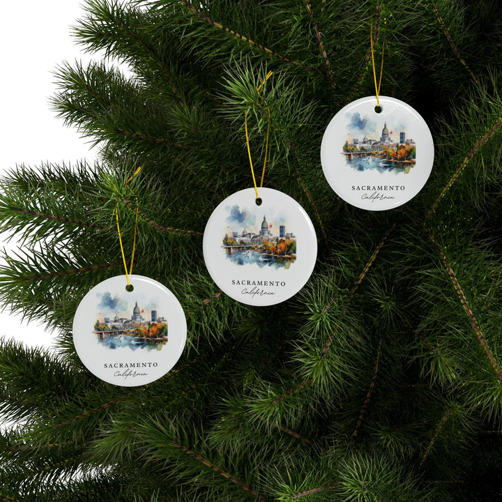 Sacramento CA Ornament: Unique Sacramento Souvenir, Sacramento Decor, and Authentic Sacramento Christmas Gift