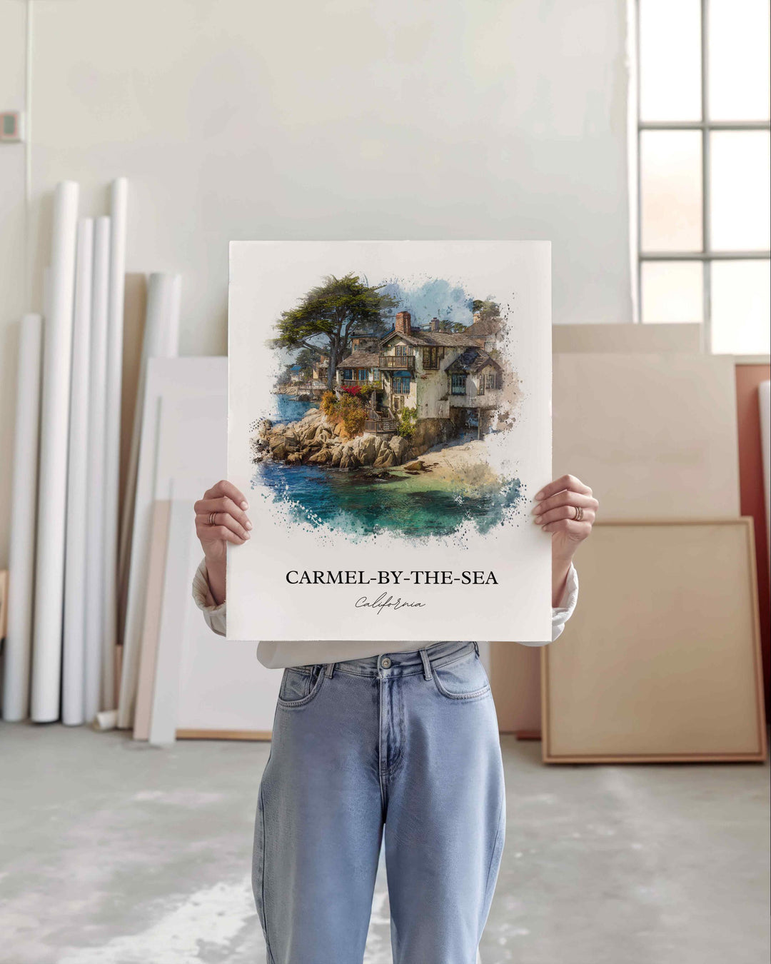 Carmel-by-the-Sea, California – Watercolor Art Print