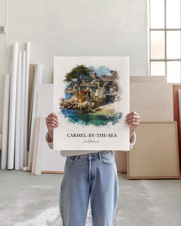 Carmel-by-the-Sea, California – Watercolor Art Print