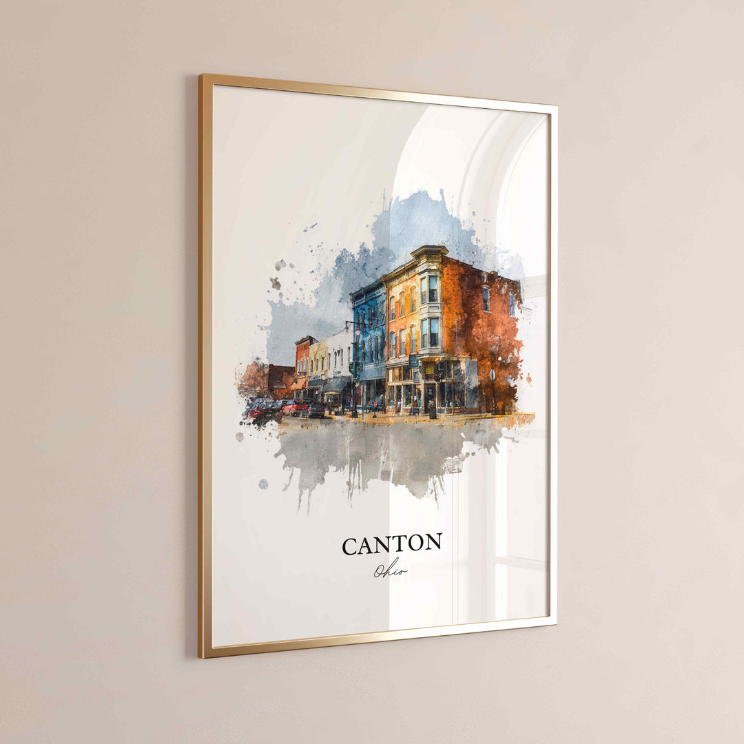 Canton, Ohio – Watercolor Art Print