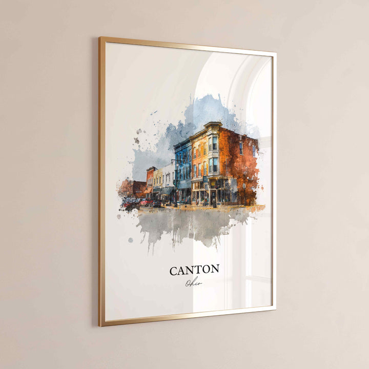 Canton, Ohio – Watercolor Art Print
