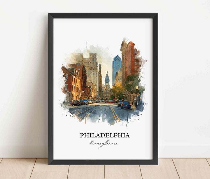Philadelphia, Pennsylvania – Watercolor Art Print
