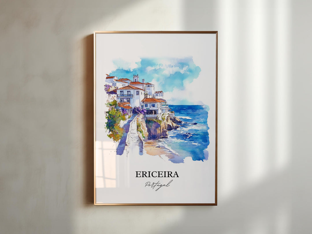 Ericeira, Portugal – Watercolor Art Print