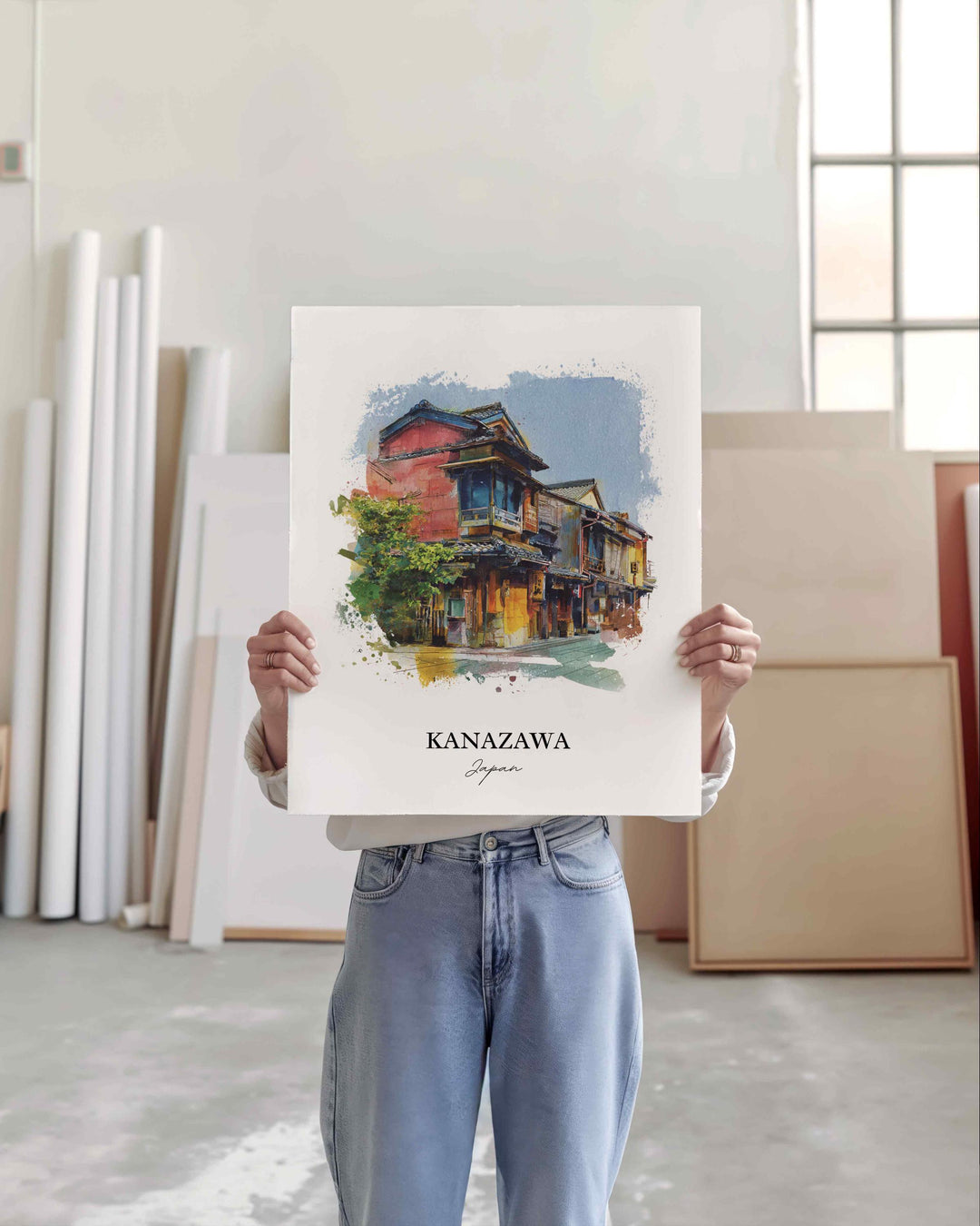 Kanazawa, Japan – Watercolor Art Print