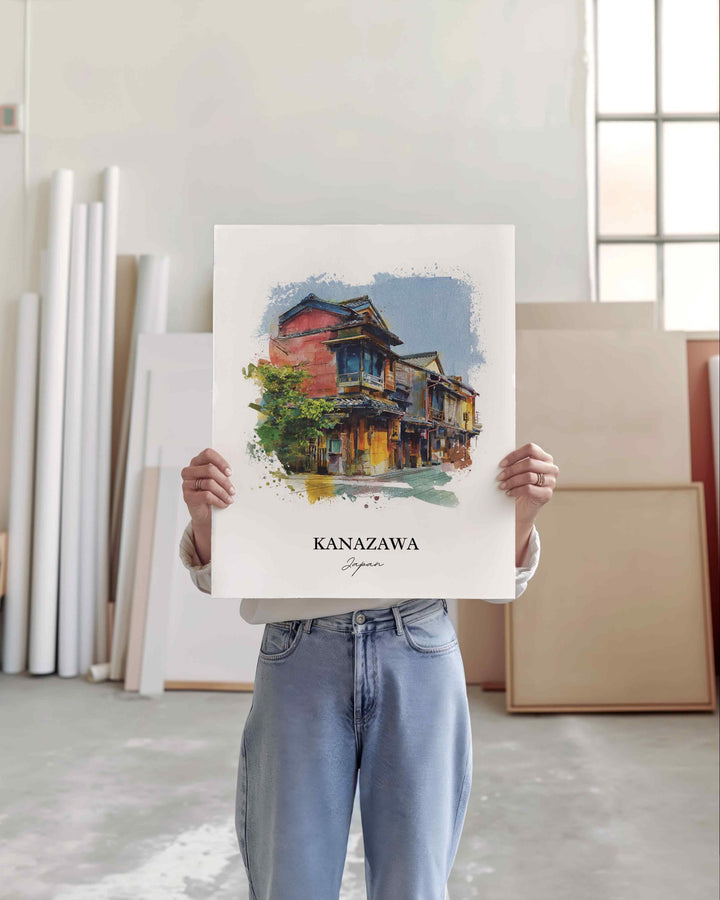 Kanazawa, Japan – Watercolor Art Print