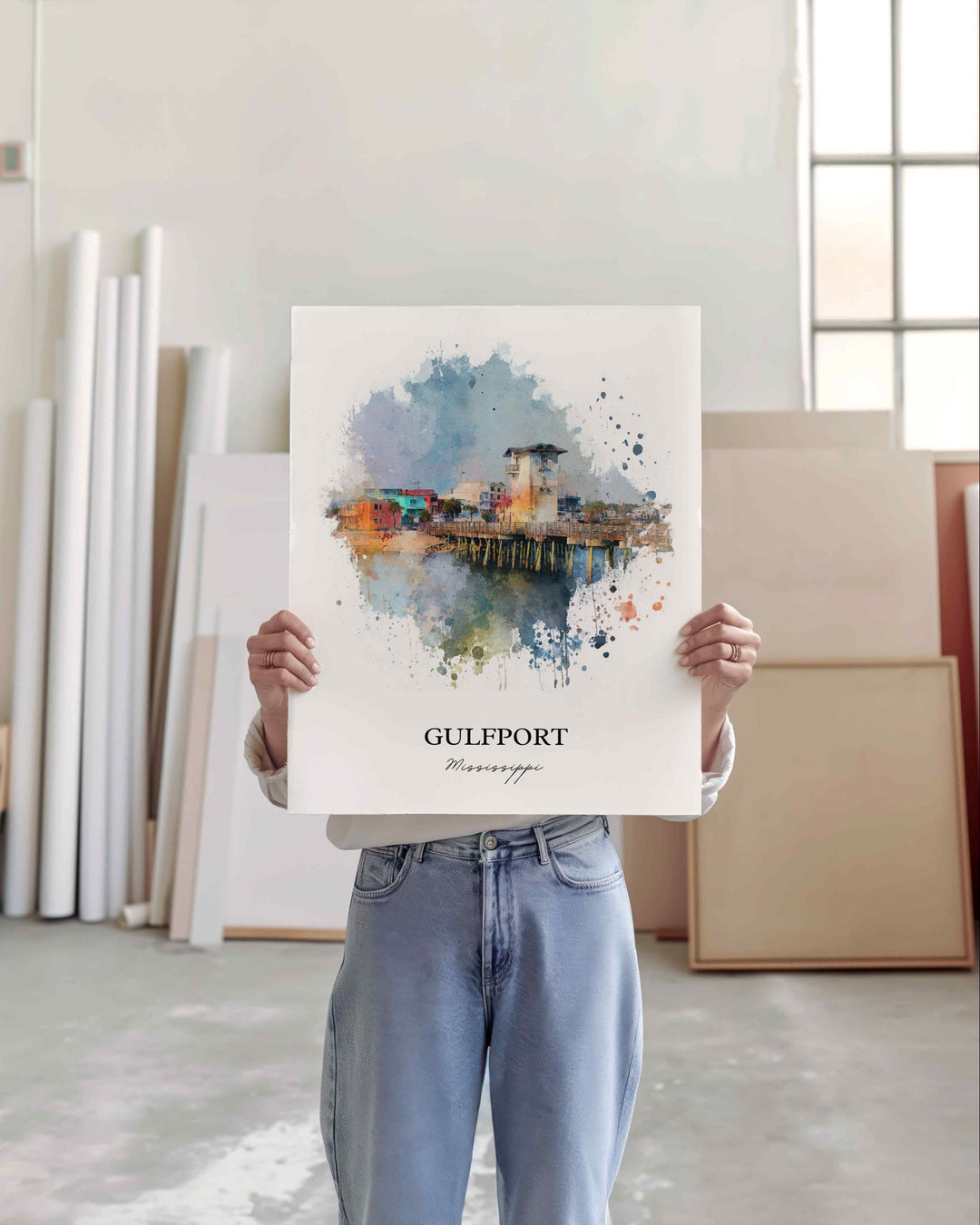 Gulfport, Mississippi – Watercolor Art Print