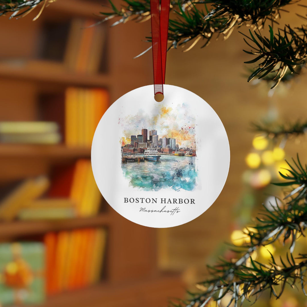 Boston Harbor Ornament: Unique Boston Souvenir, Boston Xmas Decor, and Authentic Boston Skyline Gift