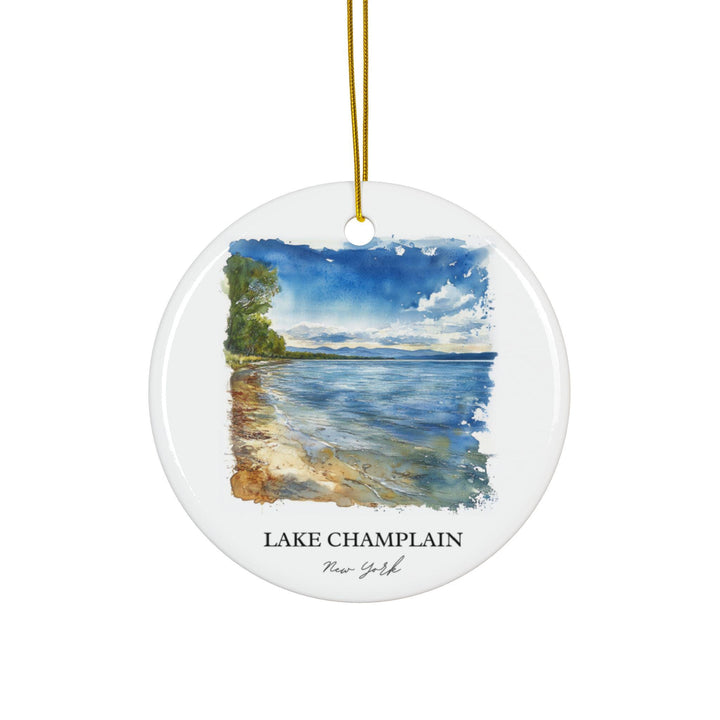 Lake Champlain Ornament: Unique Lake Champlain Souvenir, Lake Champlain Xmas Decor, and Authentic Upstate NY Gift