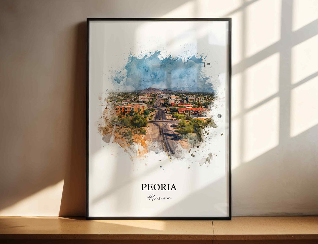 Peoria, Arizona – Watercolor Art Print