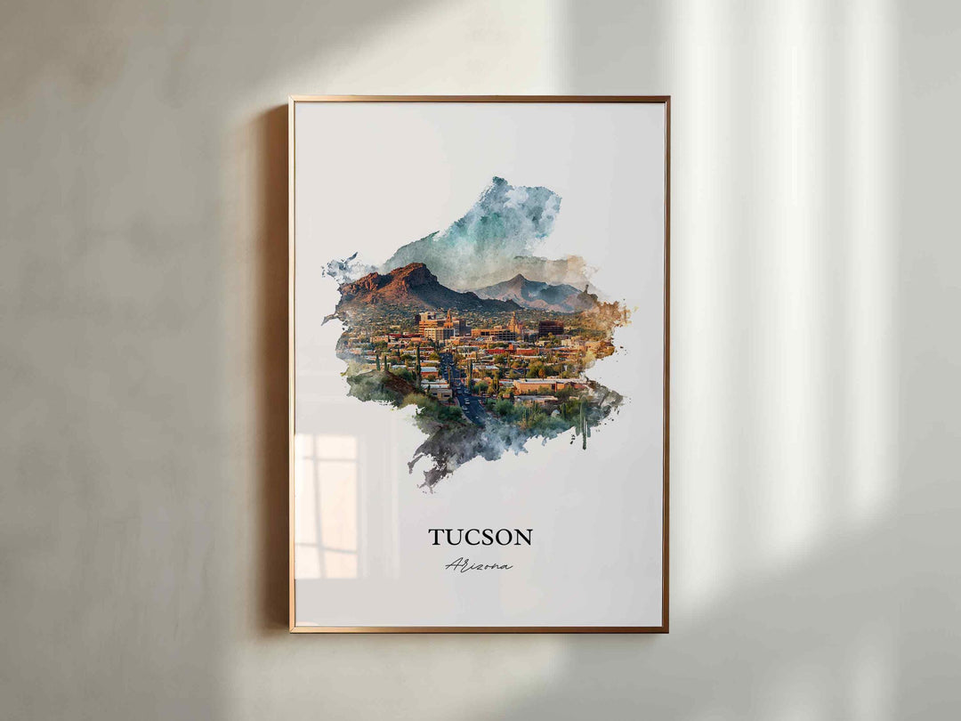 Tucson, Arizona – Watercolor Art Print