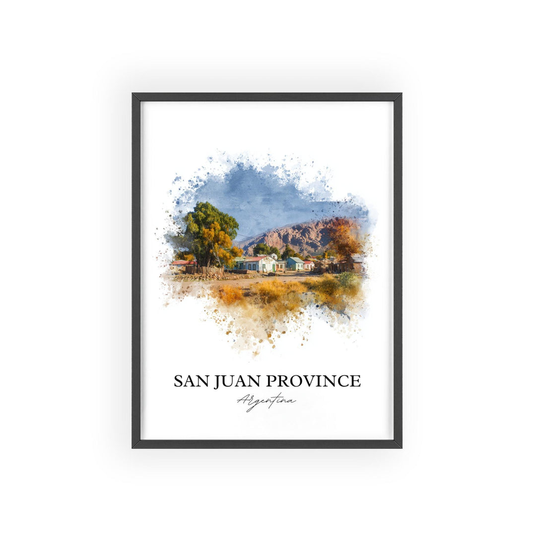 San Juan Argentina Wall Art, Argentina Print, Argentina Watercolor, San Juan Province Gift, Travel Print, Travel Poster, Housewarming Gift