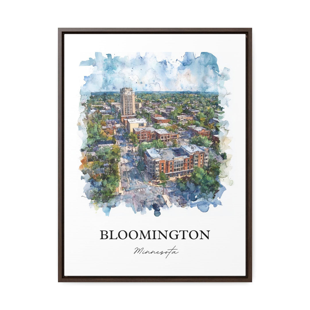 Bloomington MN Art, Hennepin County Print, Minnesota Watercolor, Bloomington Minnesota Gift, Travel Print, Travel Poster, Housewarming Gift