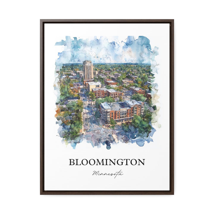 Bloomington MN Art, Hennepin County Print, Minnesota Watercolor, Bloomington Minnesota Gift, Travel Print, Travel Poster, Housewarming Gift