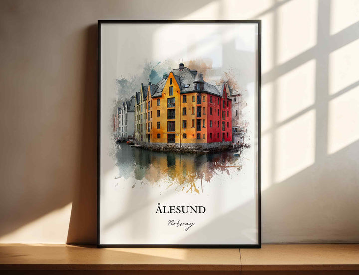 Ålesund, Norway – Watercolor Art Print