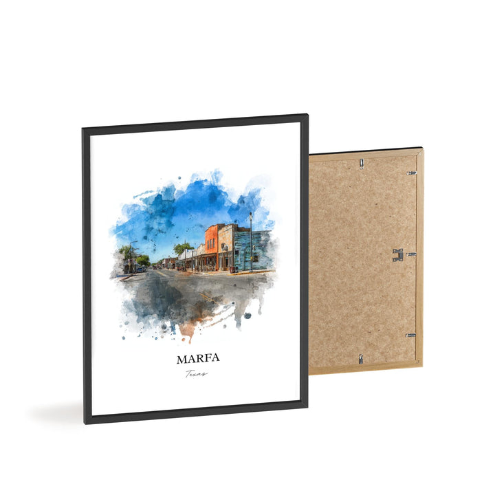 Marfa, Texas – Watercolor Art Print