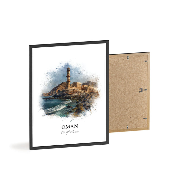 Oman Wall Art, Oman Print, Oman Watercolor Art, Oman Country Gift, Travel Print, Travel Poster, Housewarming Gift