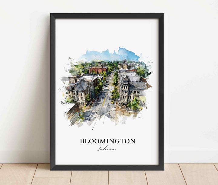 Bloomington, IN – Watercolor Art Print