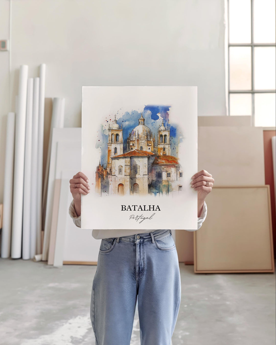 Batalha, Portugal – Watercolor Art Print