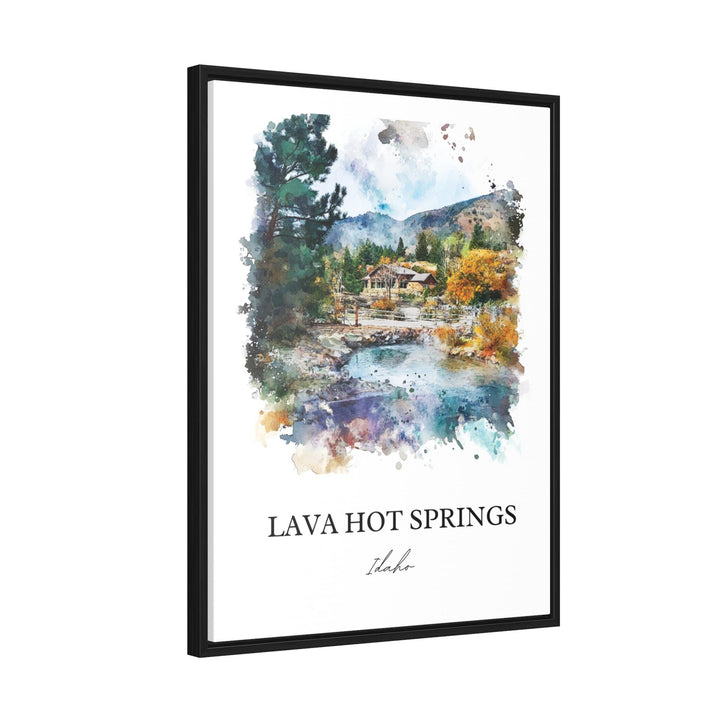 Lava Hot Springs Wall Art, Pocatello Print, Bannock County Watercolor, Lava Hot Springs Gift, Travel Print, Travel Poster, Housewarming Gift