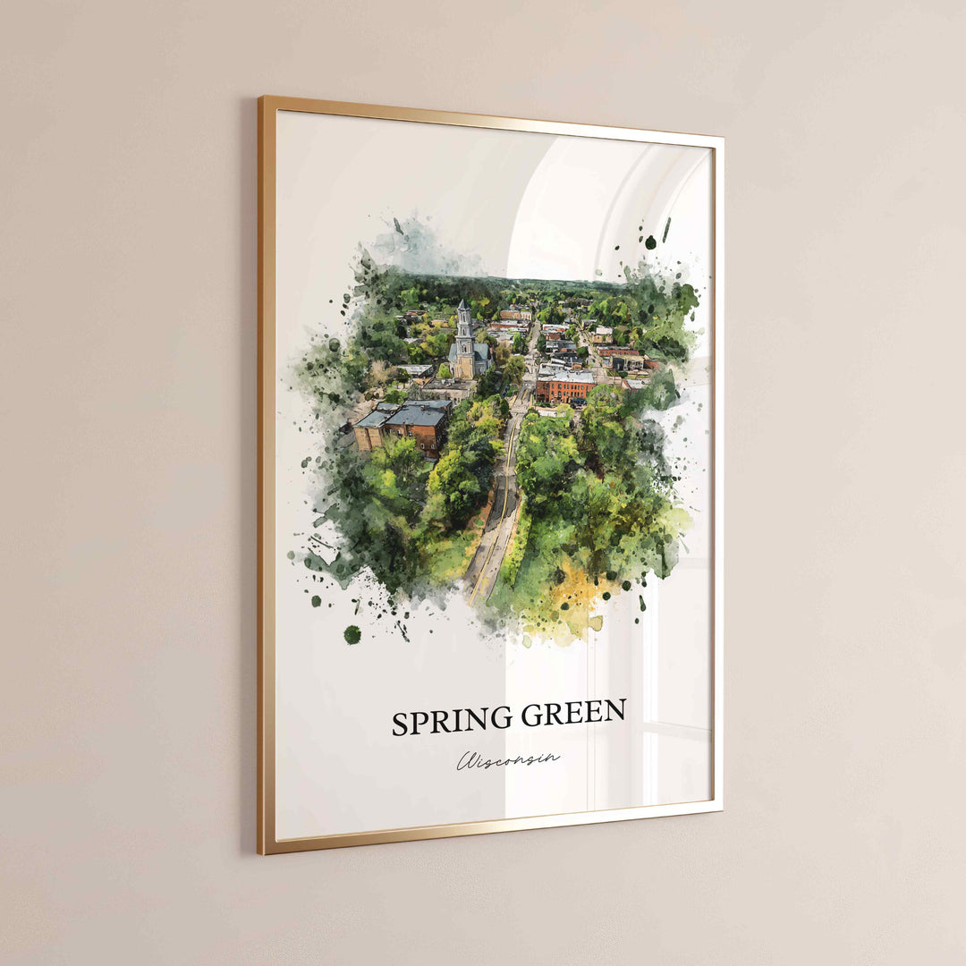 Spring Green, Wisconsin – Watercolor Art Print
