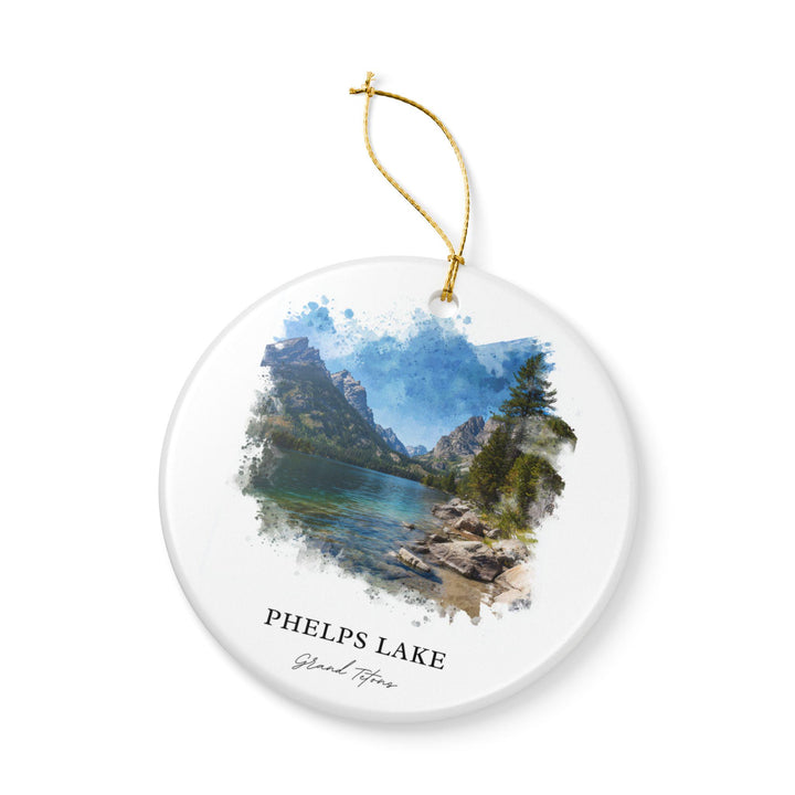 Phelps Lake Wall Art, Grand Tetons Print, Grand Tetons Watercolor Art, Phelps Lake Gift, Phelps Lake Print, Travel Poster, Housewarming Gift