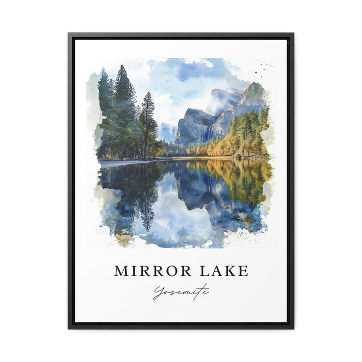 Mirror Lake, Yosemite National Park, USA – Watercolor Art Print