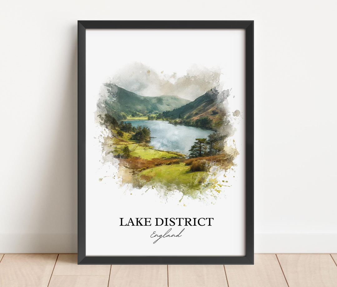 Lake District Wall Art, Lake District Print, England Watercolor Art, Lake District Gift, Travel Print, Travel Poster, Housewarming Gift