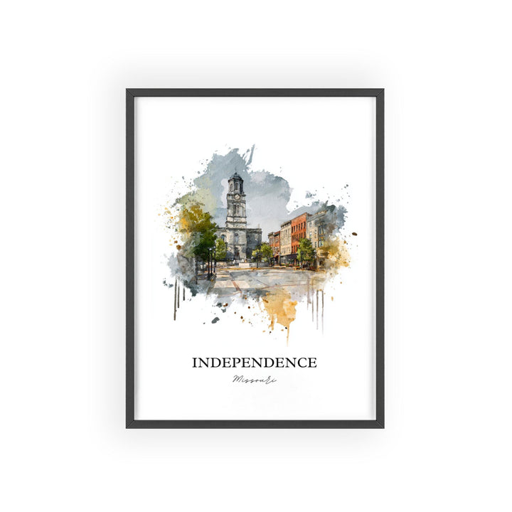 Independence, Missouri Wall Art, Missouri Print, Missouri Watercolor Art, Independence MO Gift, Travel Print, Travel Poster, Housewarming Gift