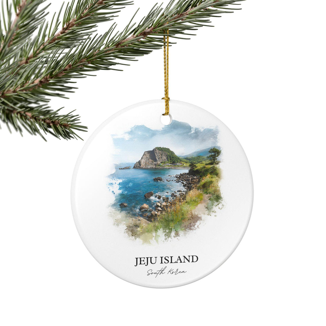 Jeju Island, South Korea Ornament: Unique Jeju South Korea Souvenir, South Korea Xmas Decor, and Authentic South Korea Gift