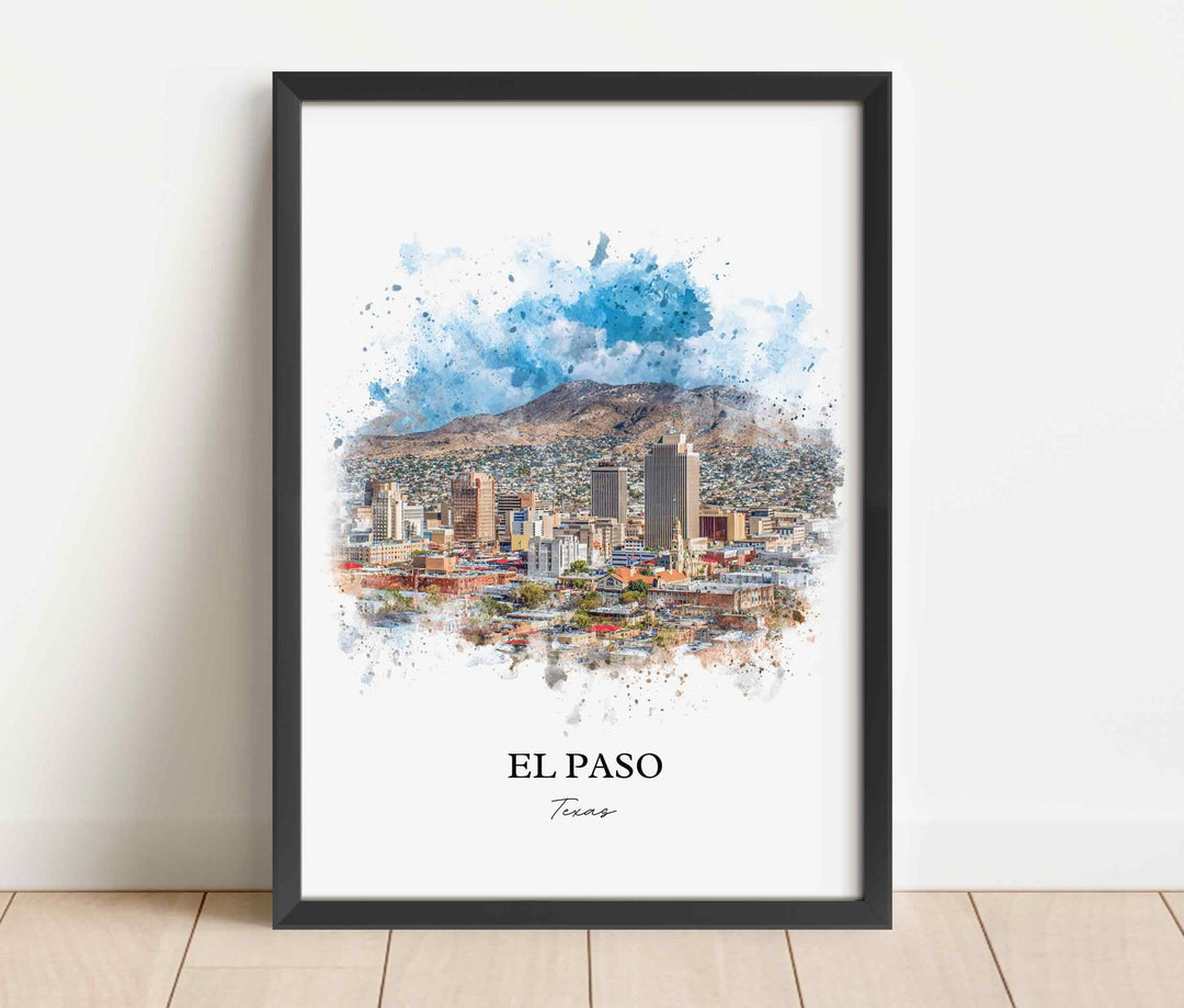 El Paso, Texas – Watercolor Art Print