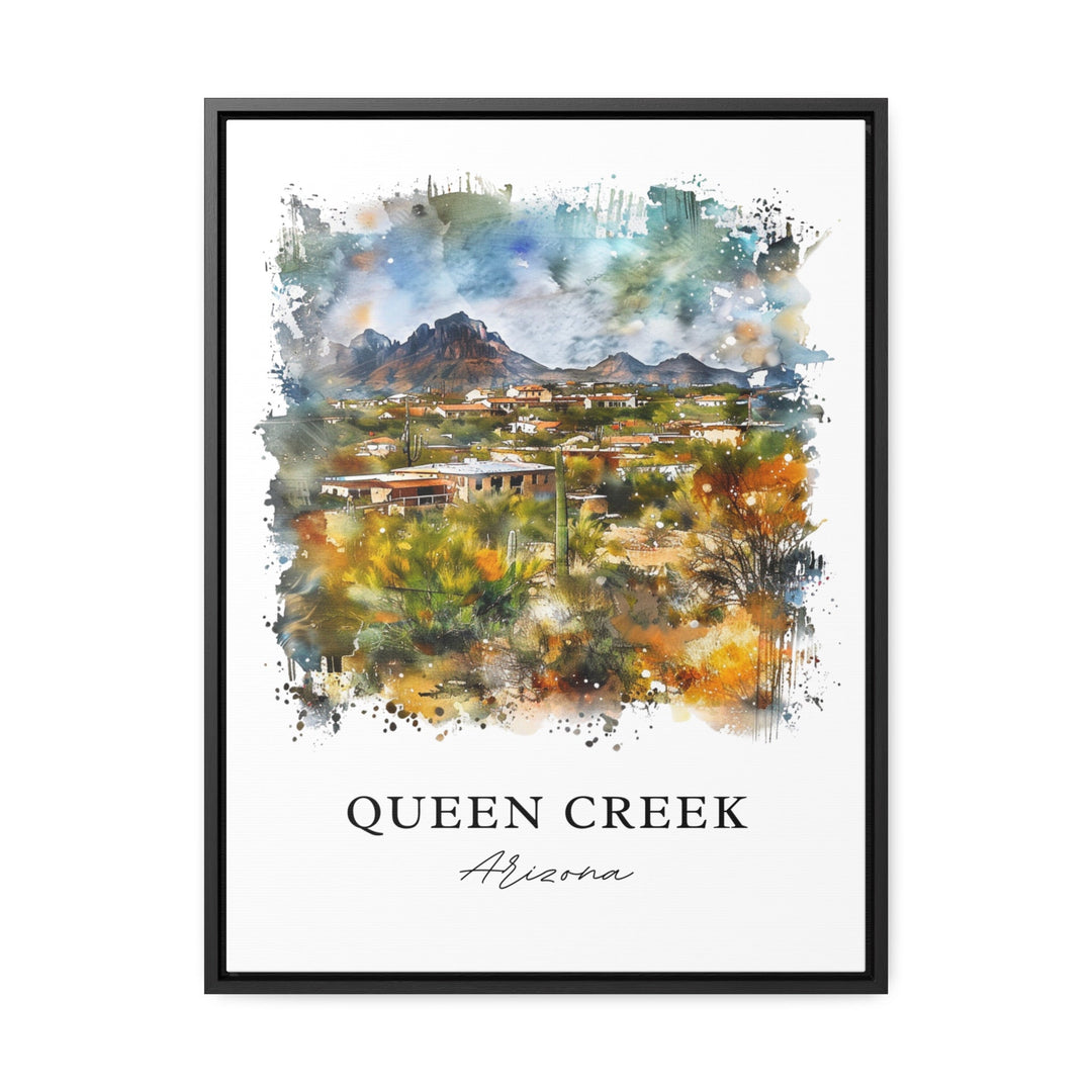 Queen Creek Arizona Art, Queen Creek Print, Queen Creek Watercolor, Queen Creek AZ Gift, Travel Poster, Housewarming Gift