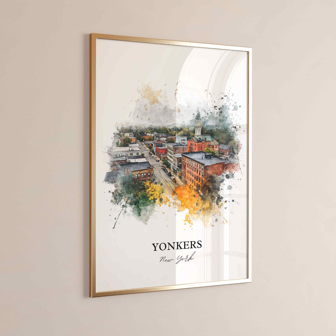 Yonkers, New York, USA – Watercolor Art Print