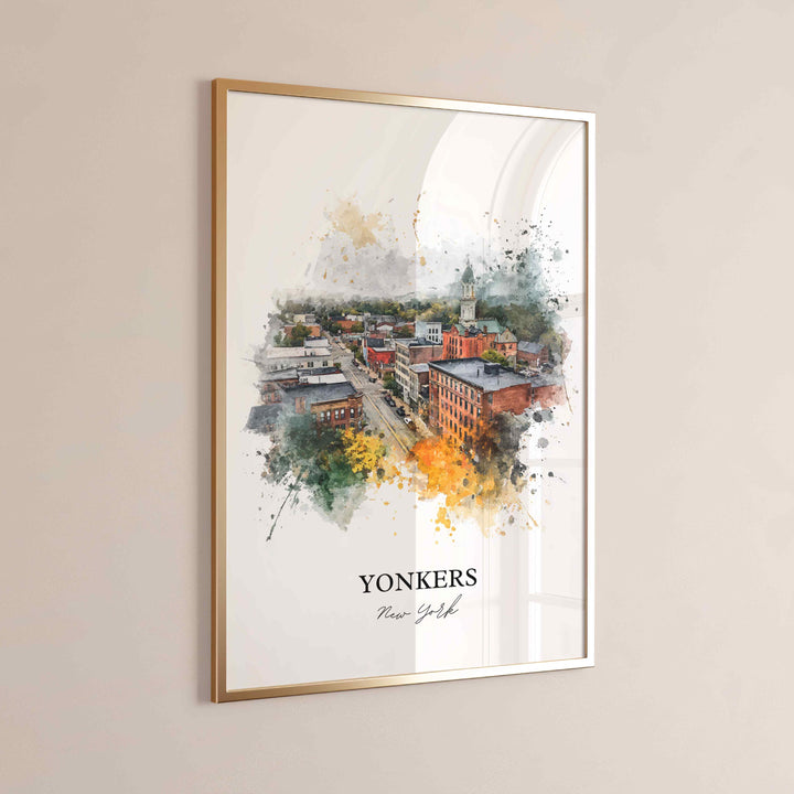 Yonkers, New York, USA – Watercolor Art Print